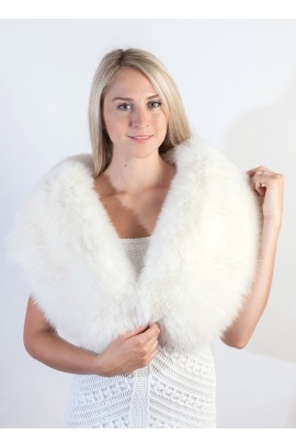 White Fox Fur Stole - Scarf